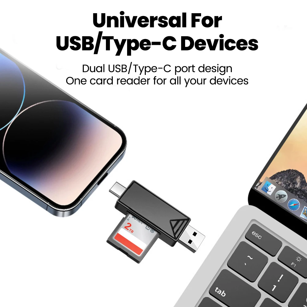 Multifunctional USB-C & Card Reader for Devices 2 Multifunctional USB-C & Card Reader for Devices - Image 2