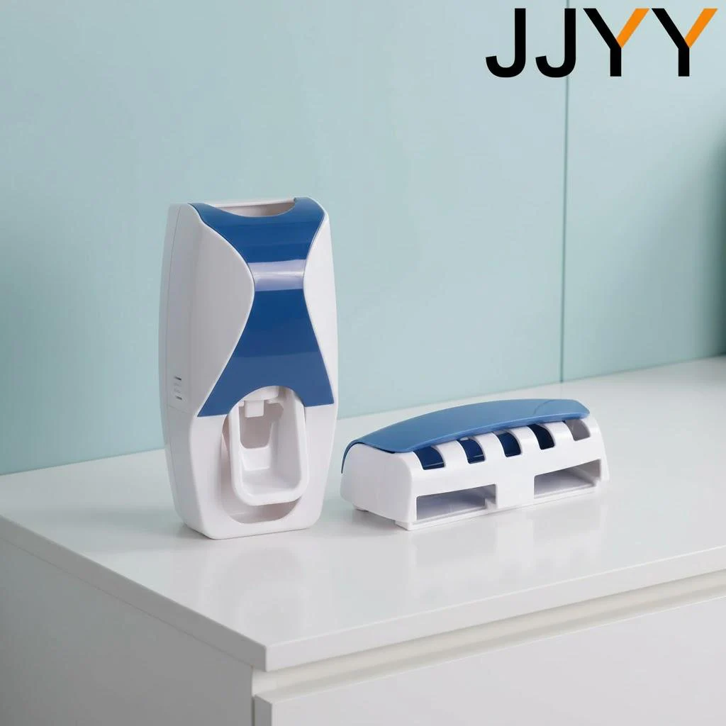 Modern Wall-Mounted Toothpaste Dispenser & Holder Set 7 Modern Wall-Mounted Toothpaste Dispenser & Holder Set - Image 7