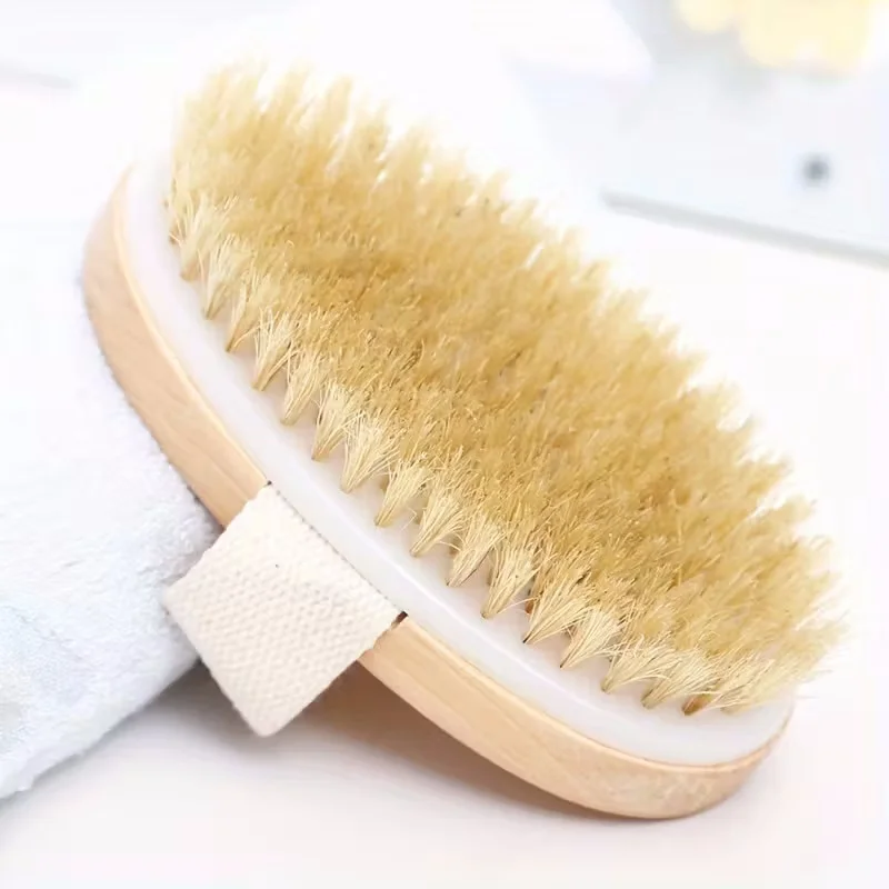 Natural Wooden Bristle Body Brush 5 Natural Wooden Bristle Body Brush - Image 5