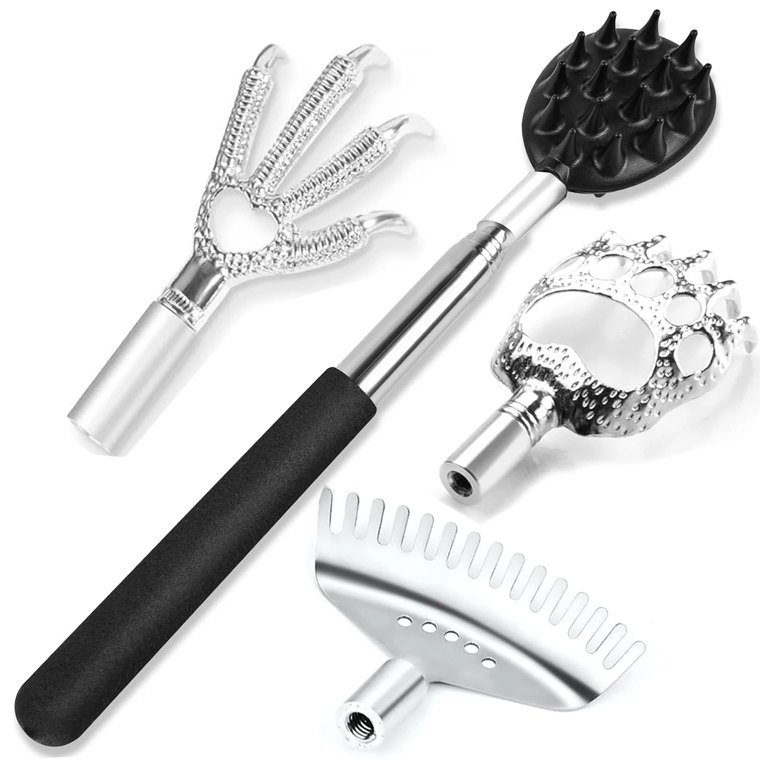 Stainless Steel Telescopic Back Scratchers Set 7 Stainless Steel Telescopic Back Scratchers Set - Image 7