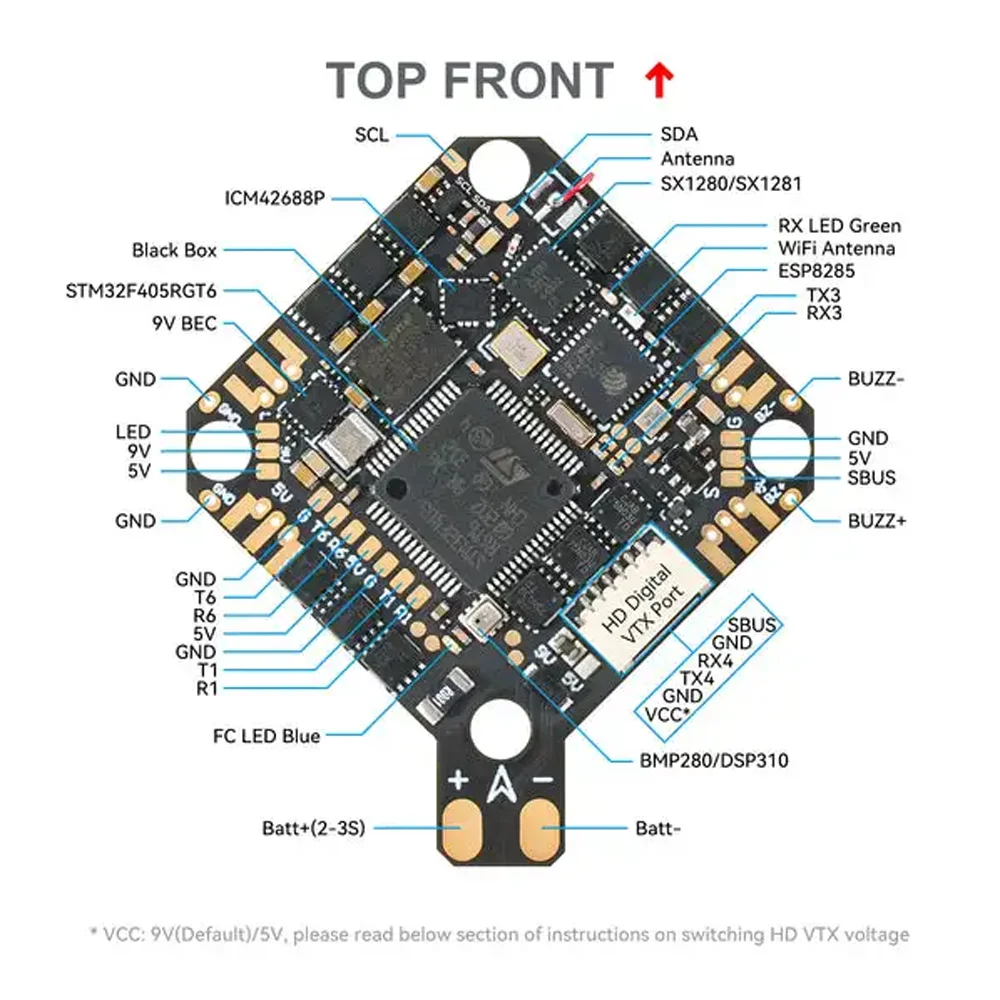 Betafpv F4 2-3S 20A AIO Flight Controller V1 6 Betafpv F4 2-3S 20A AIO Flight Controller V1 - Image 6
