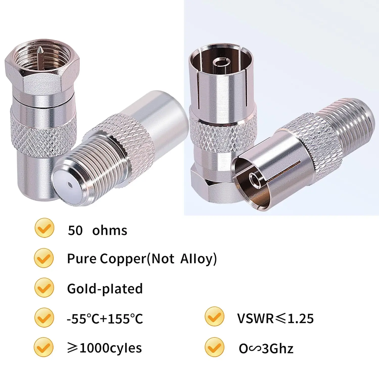 F to IEC Coaxial RF Adapter Set for Broadcasts 2 F to IEC Coaxial RF Adapter Set for Broadcasts - Image 2