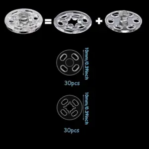 Transparent Plastic Snap Buttons Set for Sewing 16 S2393eb718eea401c8eba6660e98d43bcf