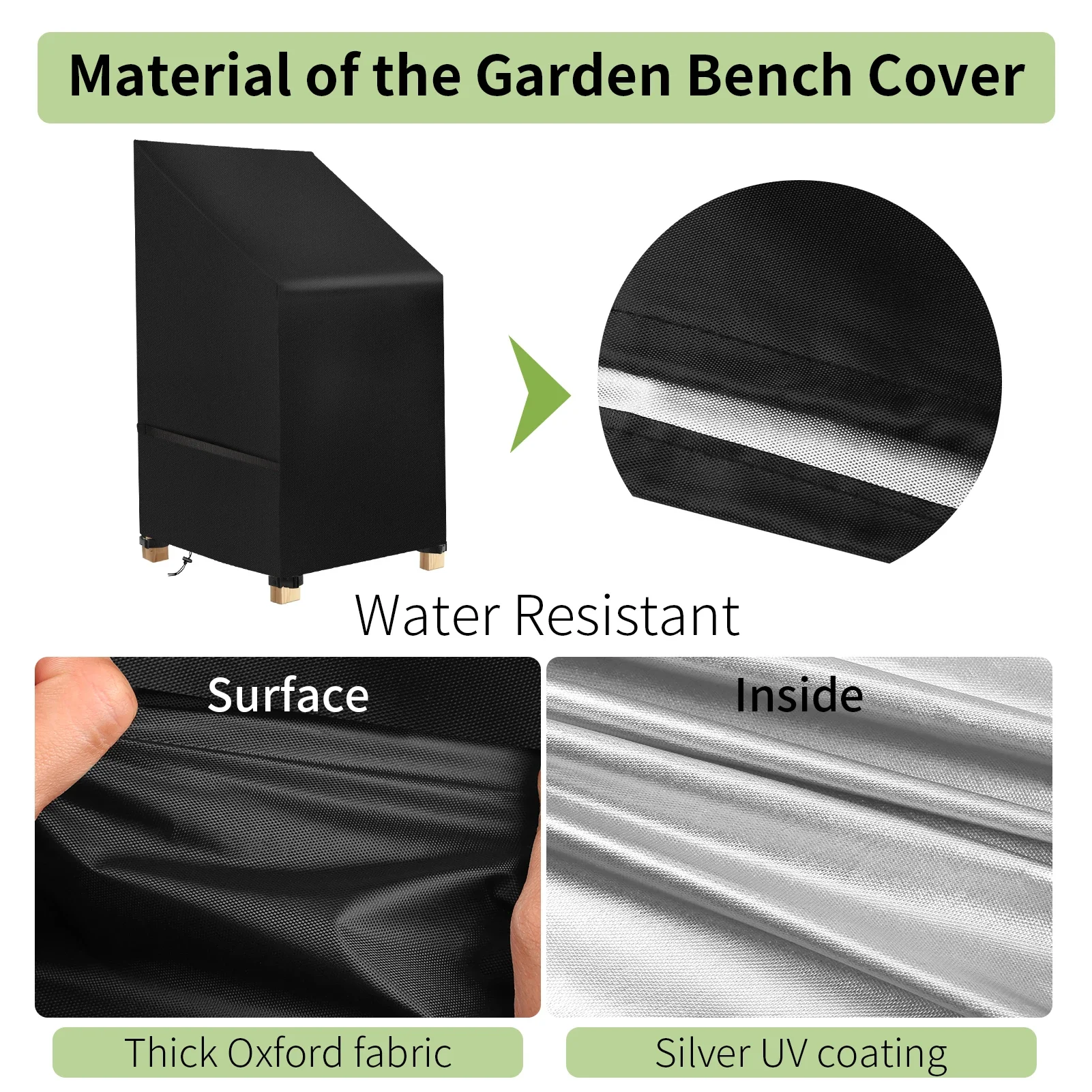 Waterproof Garden Chair Cover 65x80x120cm 2 Waterproof Garden Chair Cover 65x80x120cm - Image 2