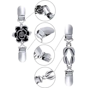 Vintage Metal Brooch Set with Rhinestones 15 S24dbd99d9fe4431a847cafad1b072208E