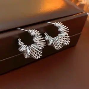 Vintage Gold and Silver Copper Hoop Earrings 8 S2564fb9c52a2414f8090d6ffbcf4a3ccZ