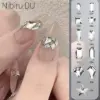 White Glass Rhinestone Set for Nail Art