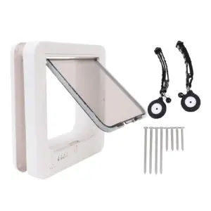 White Smart Cat Door with Sensing Tech 13 S25dfe36b00c24a72bc251c67c830e7829
