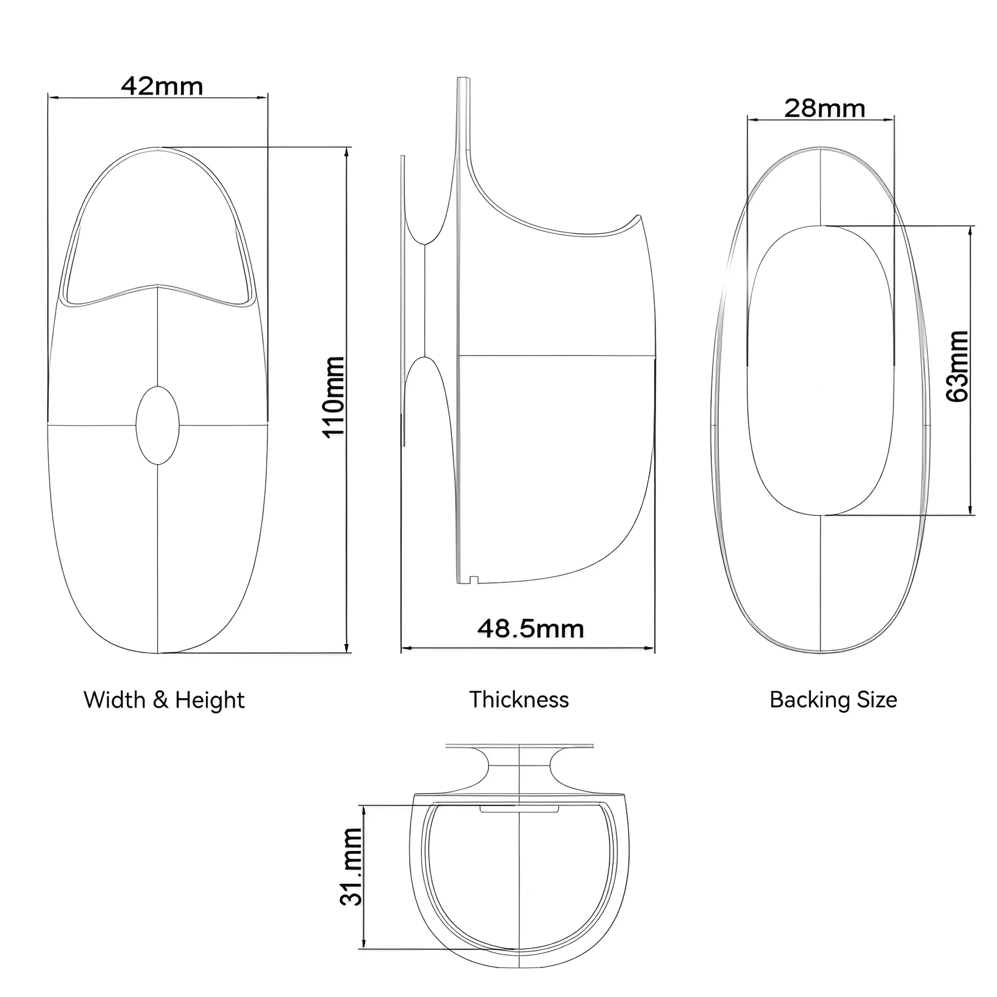Silicone Bathroom Organizer Wall Mount 6 Silicone Bathroom Organizer Wall Mount - Image 6