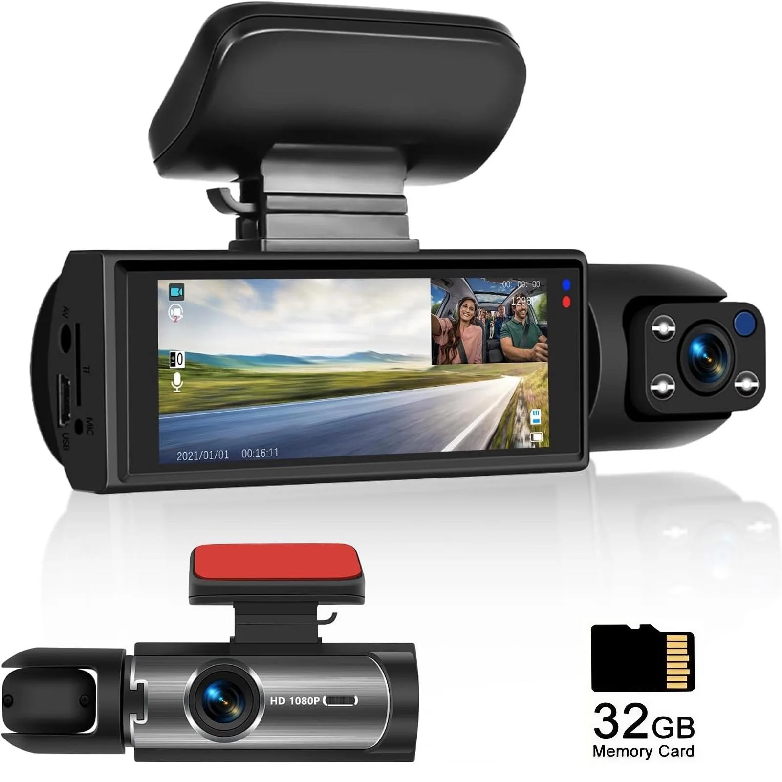 Dual 1080P HD Car Dash Cam with Night Vision 7 Dual 1080P HD Car Dash Cam with Night Vision - Image 7