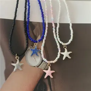 Vintage Starfish Necklace with Acrylic Beads 7 S277779e651f34112a4dc88ab189088b3y