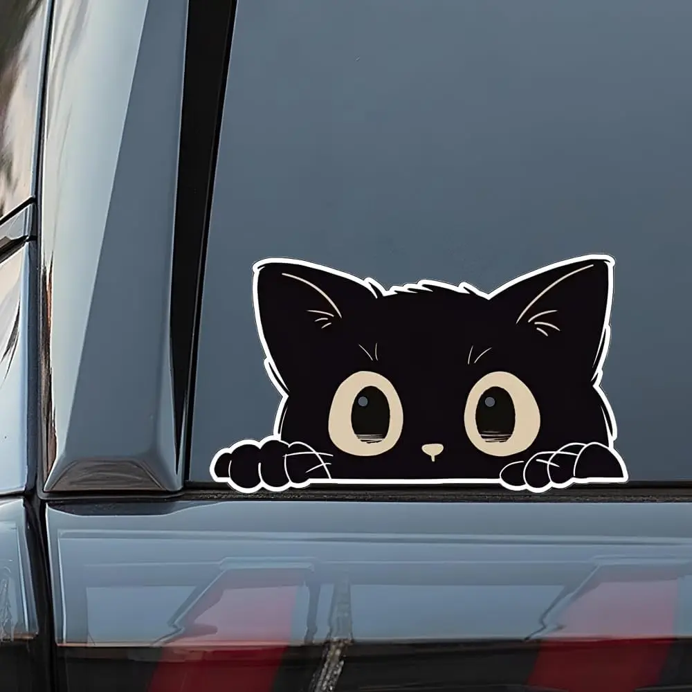 Cute Stealing Cat Car Sticker Vinyl Decal 2 Cute Stealing Cat Car Sticker Vinyl Decal - Image 2