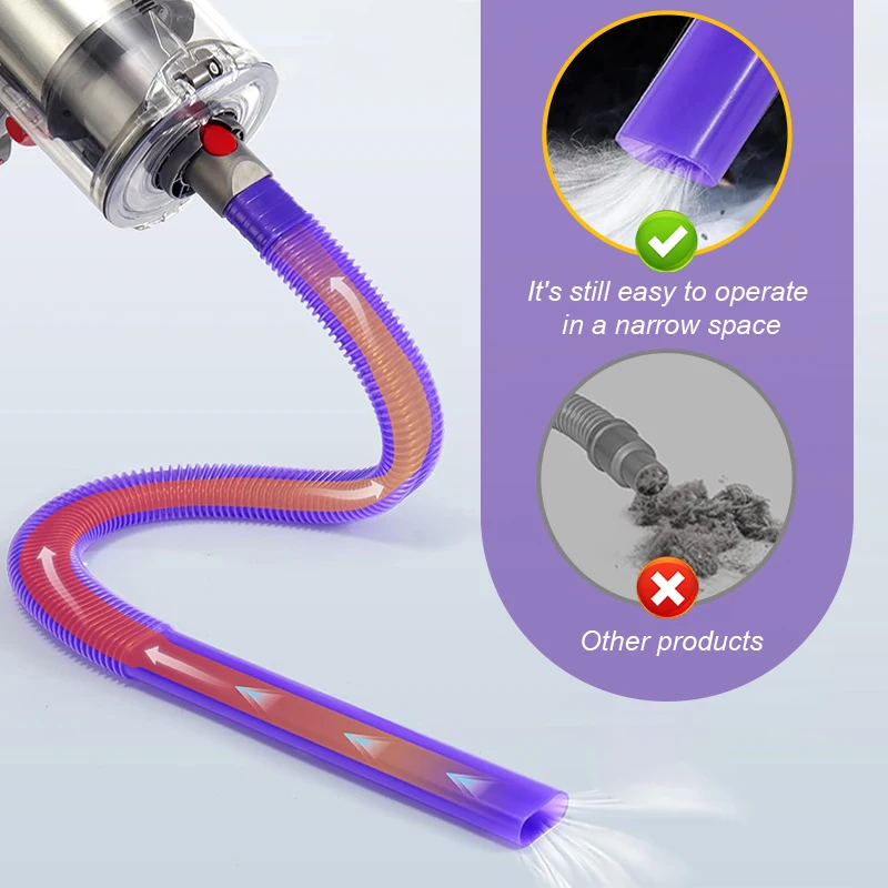 Vibrant Purple Dyson Vacuum Flexible Hose 3 Vibrant Purple Dyson Vacuum Flexible Hose - Image 3