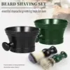 Men's Black and Green Grooming Set