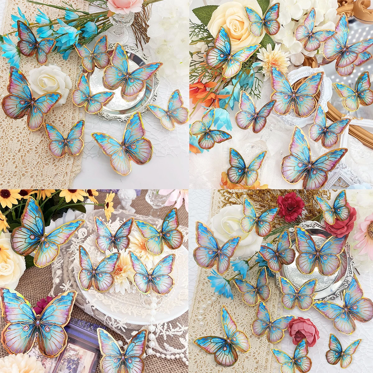 Vibrant 3D Butterfly Wall Sticker Set 4 Vibrant 3D Butterfly Wall Sticker Set - Image 4