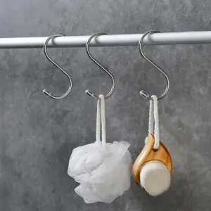 Stainless Steel S-Hooks Set — 3 Sizes 12 S2843f4f1df444037acdb37c5fa0ad7eaA
