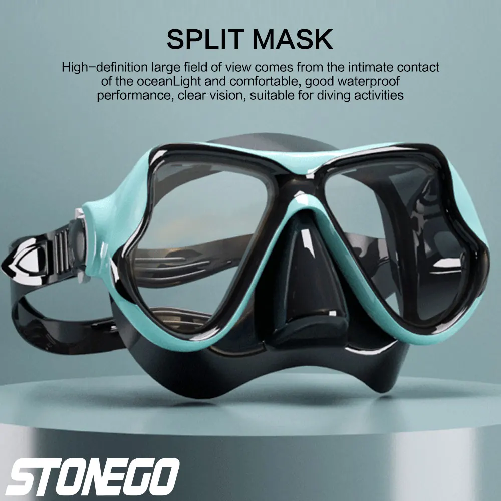 Black Diving Mirror and Snorkel Set for Adults 3 Black Diving Mirror and Snorkel Set for Adults - Image 3