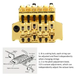 Gold Tremolo Bridge System for Guitars 10 S2972417a613944009ad32efaf5dd618d6