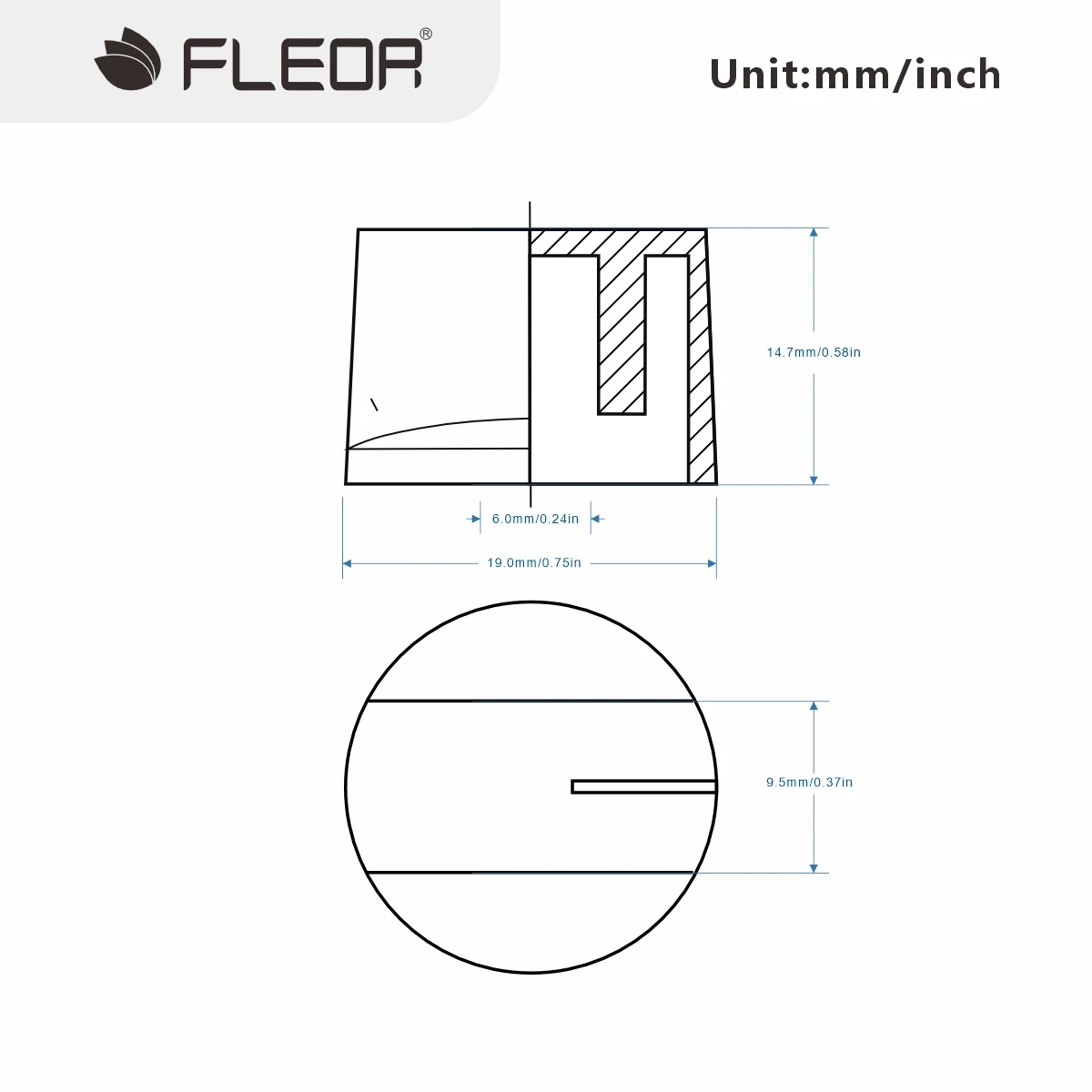Guitar Effect Pedal Knobs Set of Six 6 Guitar Effect Pedal Knobs Set of Six - Image 6