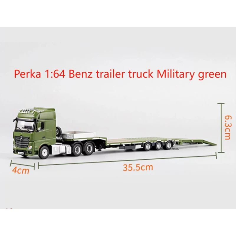 Military Green Diecast Truck Trailer Model 1:64 Scale 4 Military Green Diecast Truck Trailer Model 1:64 Scale - Image 4