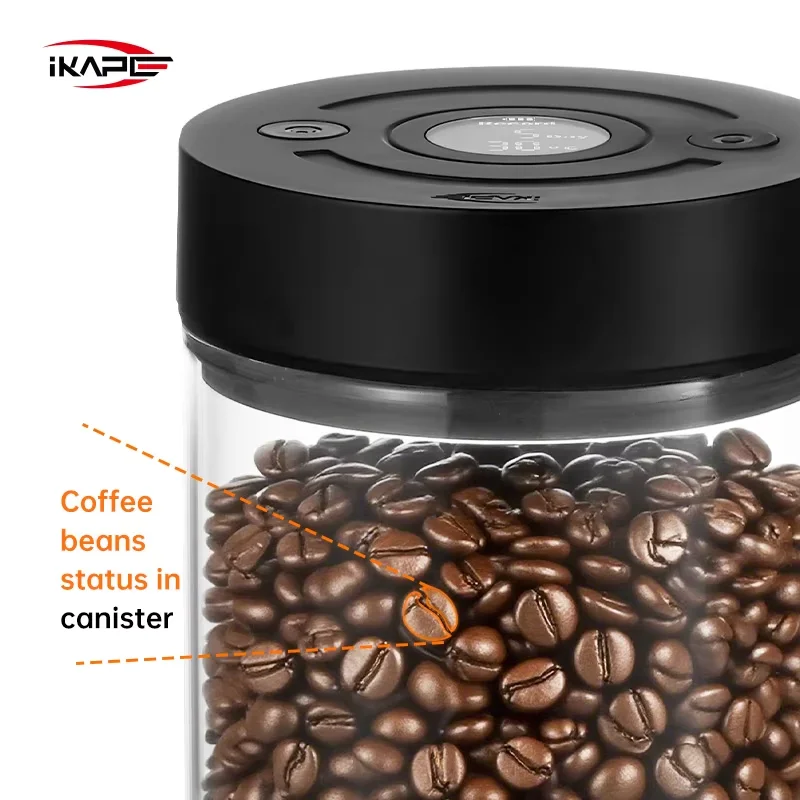 IKAPE Vacuum Coffee Container with Digital Display 6 IKAPE Vacuum Coffee Container with Digital Display - Image 6