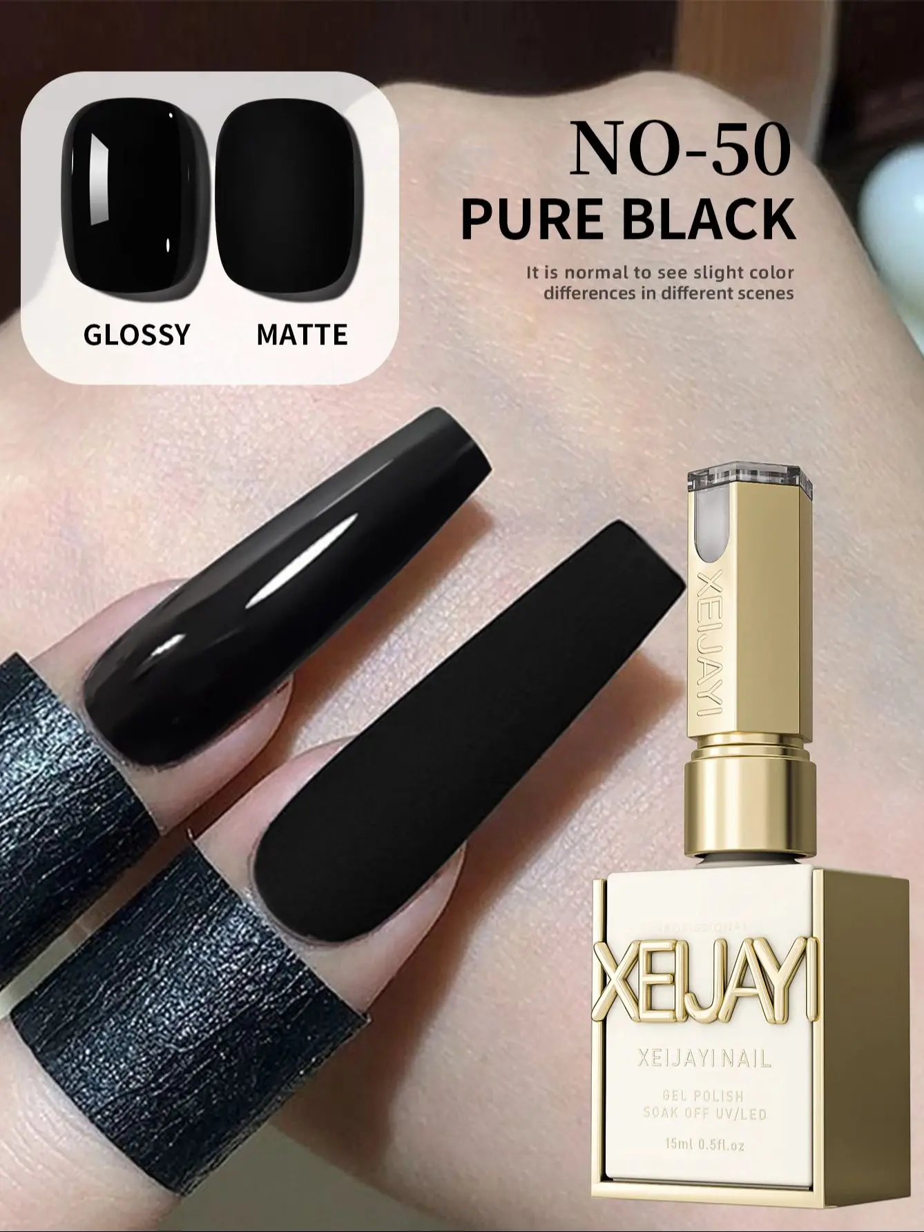 Black Gel Polish 15ml for UV/LED Nails 7 Black Gel Polish 15ml for UV/LED Nails - Image 7