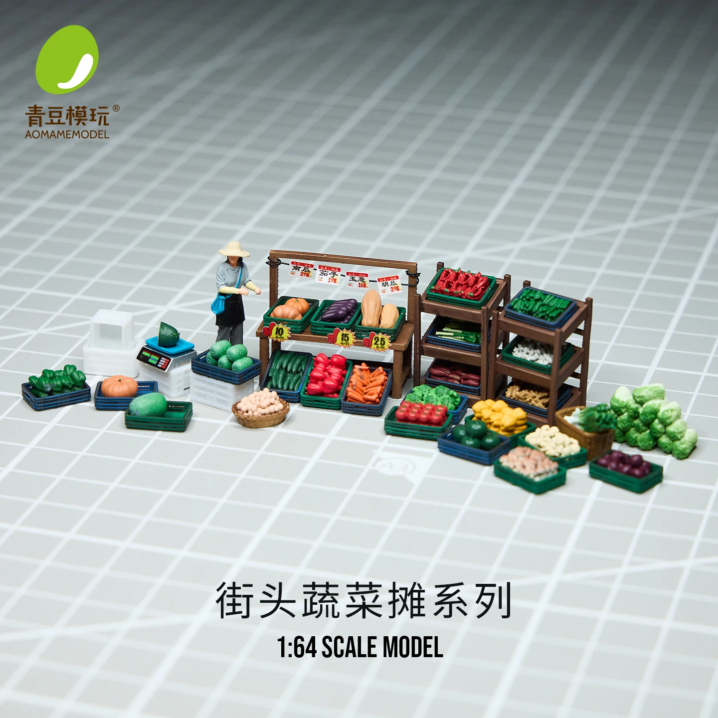 Miniature Vegetable Stand Scene Set for Dioramas 7 Miniature Vegetable Stand Scene Set for Dioramas - Image 7