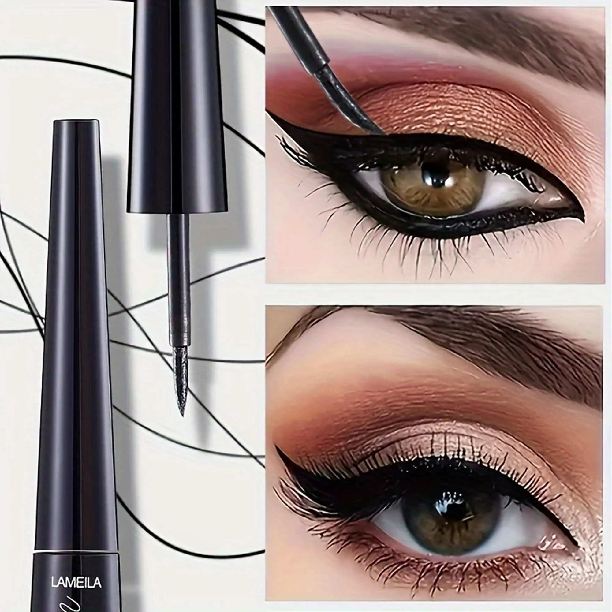 Waterproof Liquid Eyeliner Pen in Deep Black 2 Waterproof Liquid Eyeliner Pen in Deep Black - Image 2