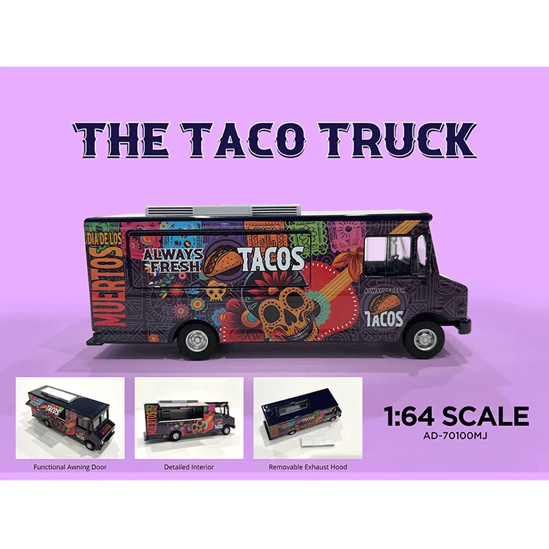 Vibrant 1:64 Tacos Food Truck Model by WELLY 3 Vibrant 1:64 Tacos Food Truck Model by WELLY - Image 3