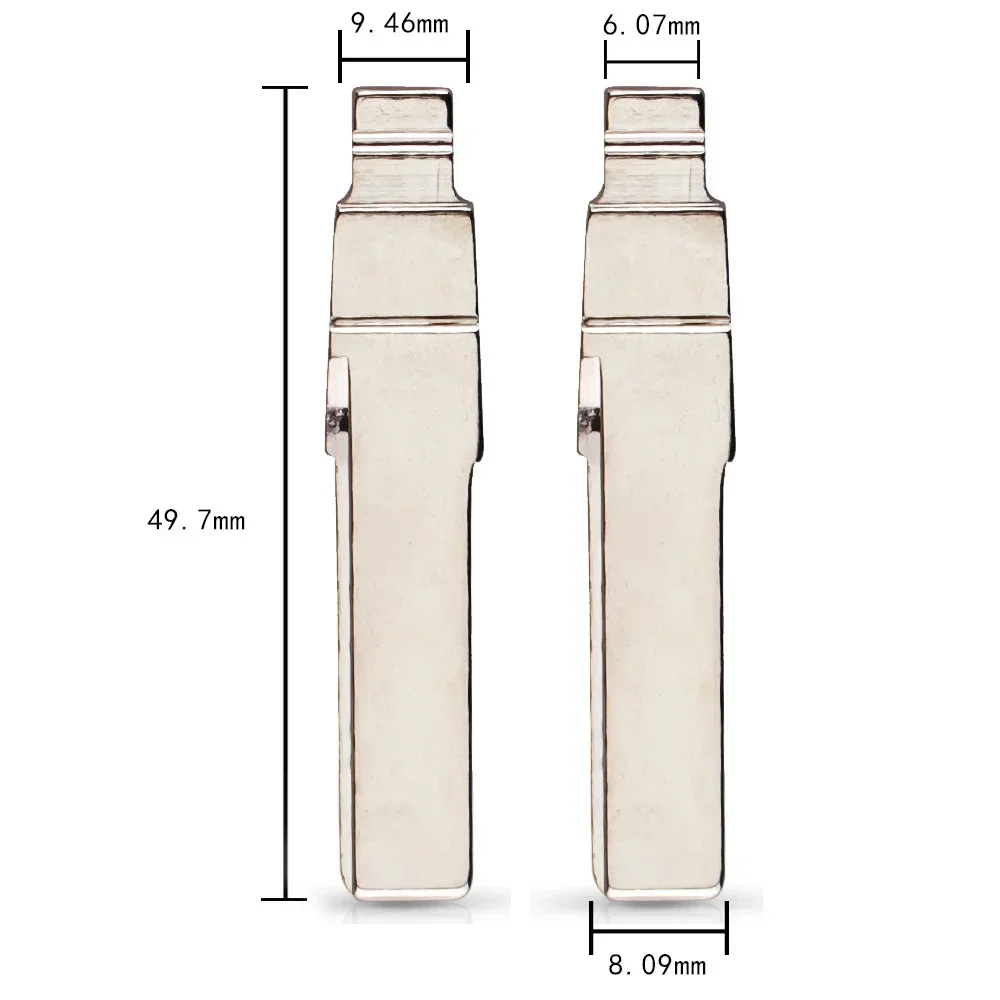 Set of 10 Silver HU66 Key Blades for VW & Skoda 2 Set of 10 Silver HU66 Key Blades for VW & Skoda - Image 2