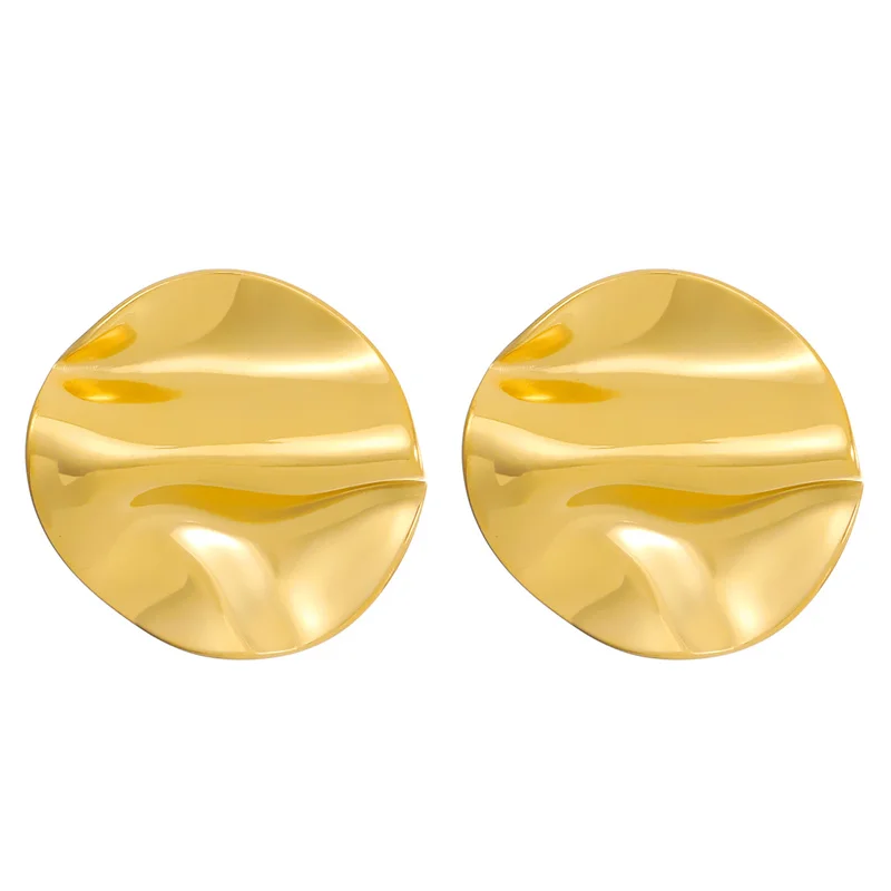 Vintage Stainless Steel Gold Stud Earrings 5 Vintage Stainless Steel Gold Stud Earrings - Image 5