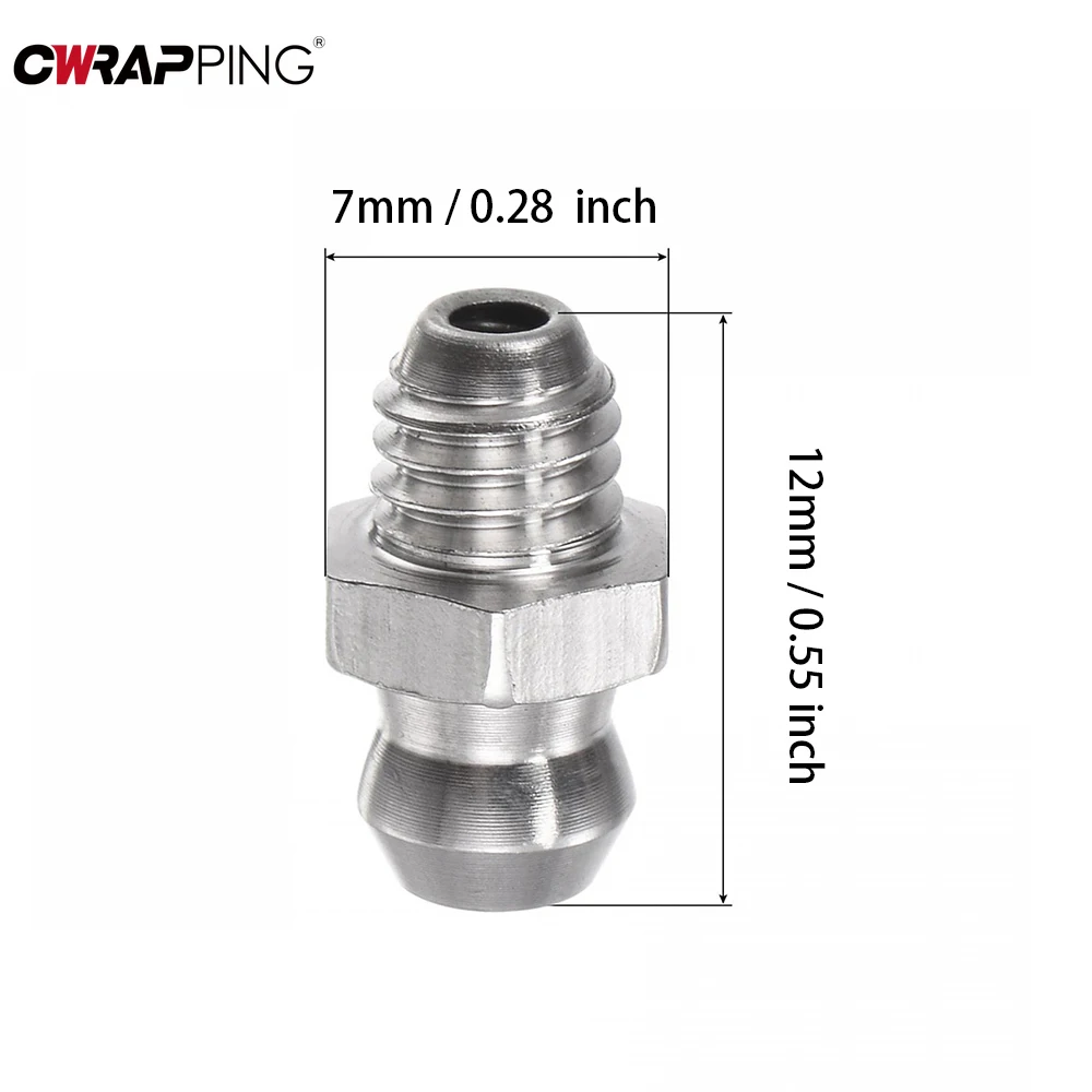 Stainless Steel M6 Grease Fittings Set (10/20) 5 Stainless Steel M6 Grease Fittings Set (10/20) - Image 5