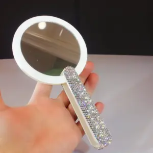 Rotatable LED Rhinestone Handle Makeup Mirror 14 S2bbc71b58b1c477badc23d74feb9bae6F