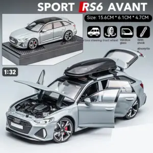 Black Edition RS6 Diecast Model Car 1:32 Scale 15 S2c6342b8909f49b9be01a71d028eaf83r