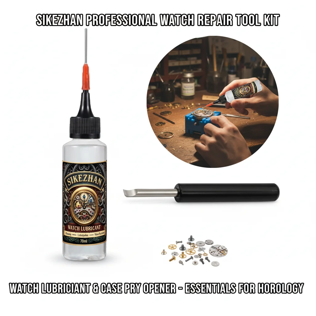 Professional Watch Repair Kit with Lubricants and Tools 1 Professional Watch Repair Kit with Lubricants and Tools