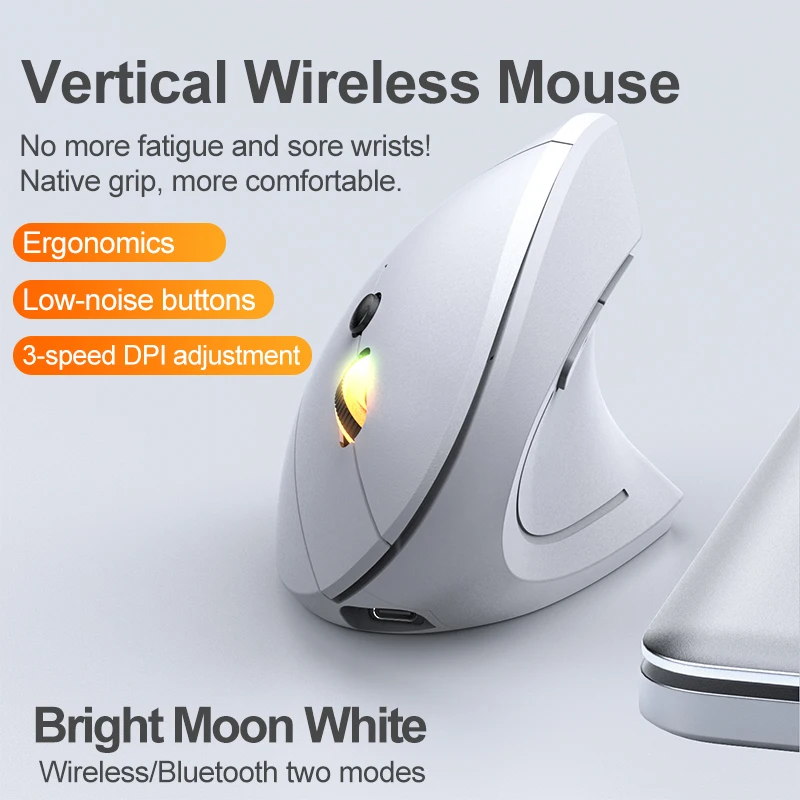 Ergonomic Vertical Wireless Mouse 1600 DPI 8 Ergonomic Vertical Wireless Mouse 1600 DPI - Image 8
