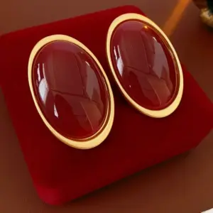 Vintage Blue Flower Earrings with Gold Frame 12 S2d972e701f78448097fe9d7fd153e021d