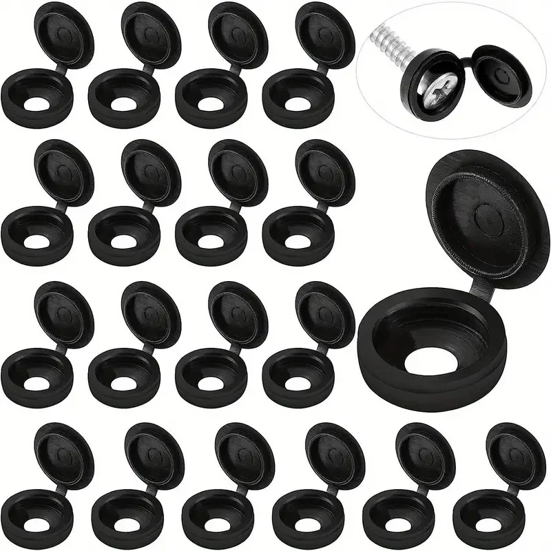 Hinged Plastic Screw Cap Covers 13mm, Pack of 100 7 Hinged Plastic Screw Cap Covers 13mm, Pack of 100 - Image 7