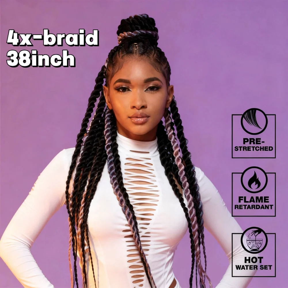 38-Inch Synthetic Braiding Hair for Box Braids 3 38-Inch Synthetic Braiding Hair for Box Braids - Image 3