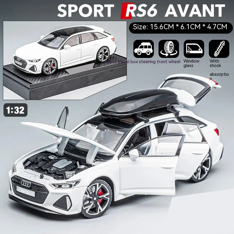 Black Edition RS6 Diecast Model Car 1:32 Scale 9 Black Edition RS6 Diecast Model Car 1:32 Scale - Image 9