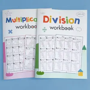 Colorful Math Workbook Set for Grades 3-6