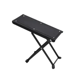 Black Adjustable Guitar Footrest by IRIN