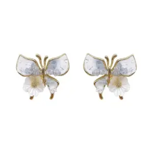 Vintage Butterfly Stud Earrings with Crystal Zircon 15 S2f5020c66b6e4a2594afccdd55892c829