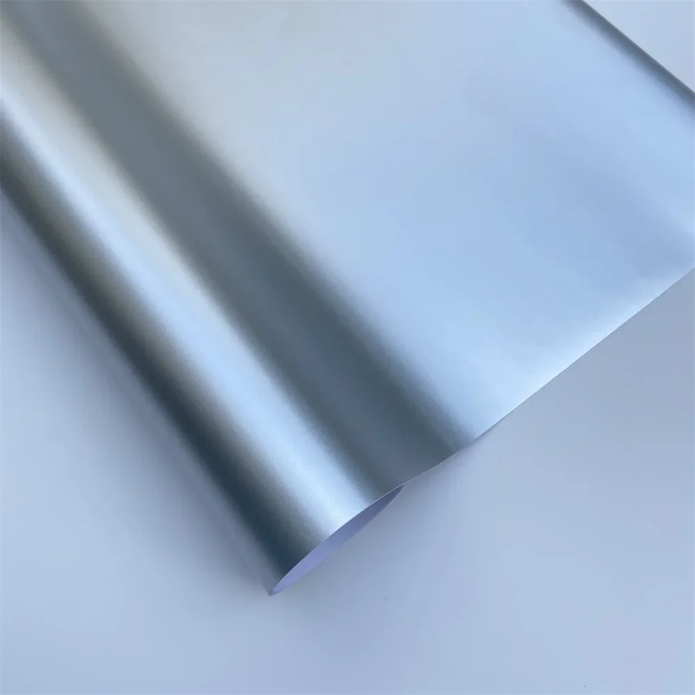 Satin Silver Chrome Vinyl Wrap for Vehicles 2 Satin Silver Chrome Vinyl Wrap for Vehicles - Image 2