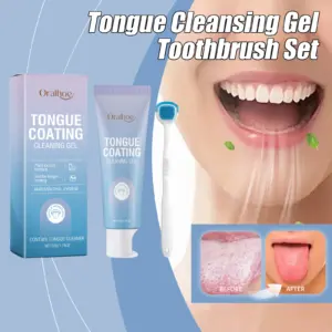 Tongue Cleaning Gel Set with Ergonomic Brush