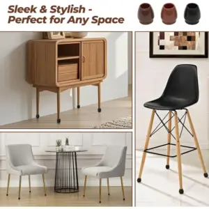 Black Chair Leg Protectors Set for 15-20mm Legs 10 S3021e045c5094e97b9e59e4919b5ed17I