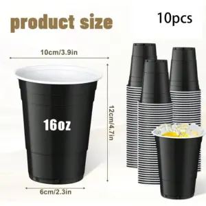 Black Disposable Cups for Events 15 S3059433d6f6e47e69a8f7c9fd80a743dU