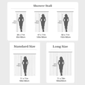 Modern Leaf Pattern Shower Curtain 71x71" 7 S305f21f9f6d346e8acf517c39fa106c3a