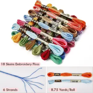 Vibrant Gradient Cross Stitch Thread Set 9 S306c9a4a1ed7460caffead8905cedb56u