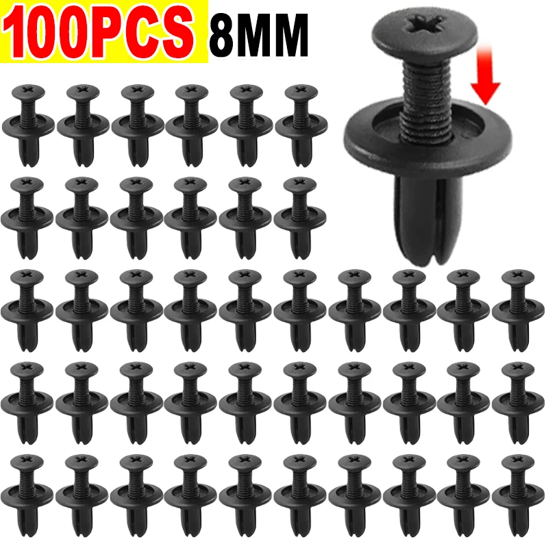 Automotive Black Plastic Fasteners Set of 50 8 Automotive Black Plastic Fasteners Set of 50 - Image 8